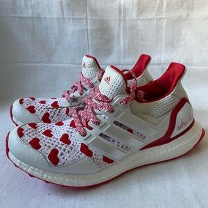 Adidas Ultraboost 1.0 Love Shoes White Scarlet Red Women’s Size 7.5 JR5845